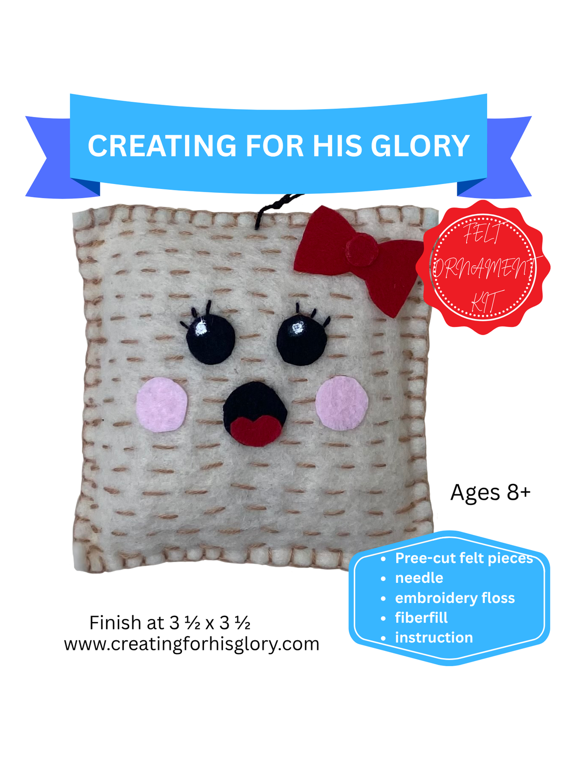 felt ornament Kit- Matzah Gal
