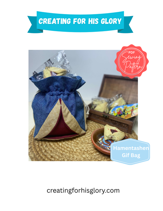 PDF- Hamentashen Gift Bag Pattern