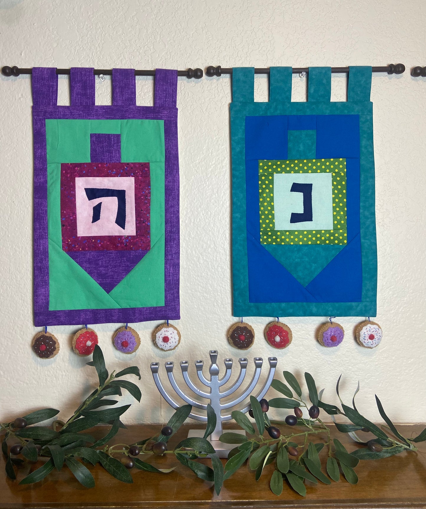 PDF Dreidel Flag Banner Pattern