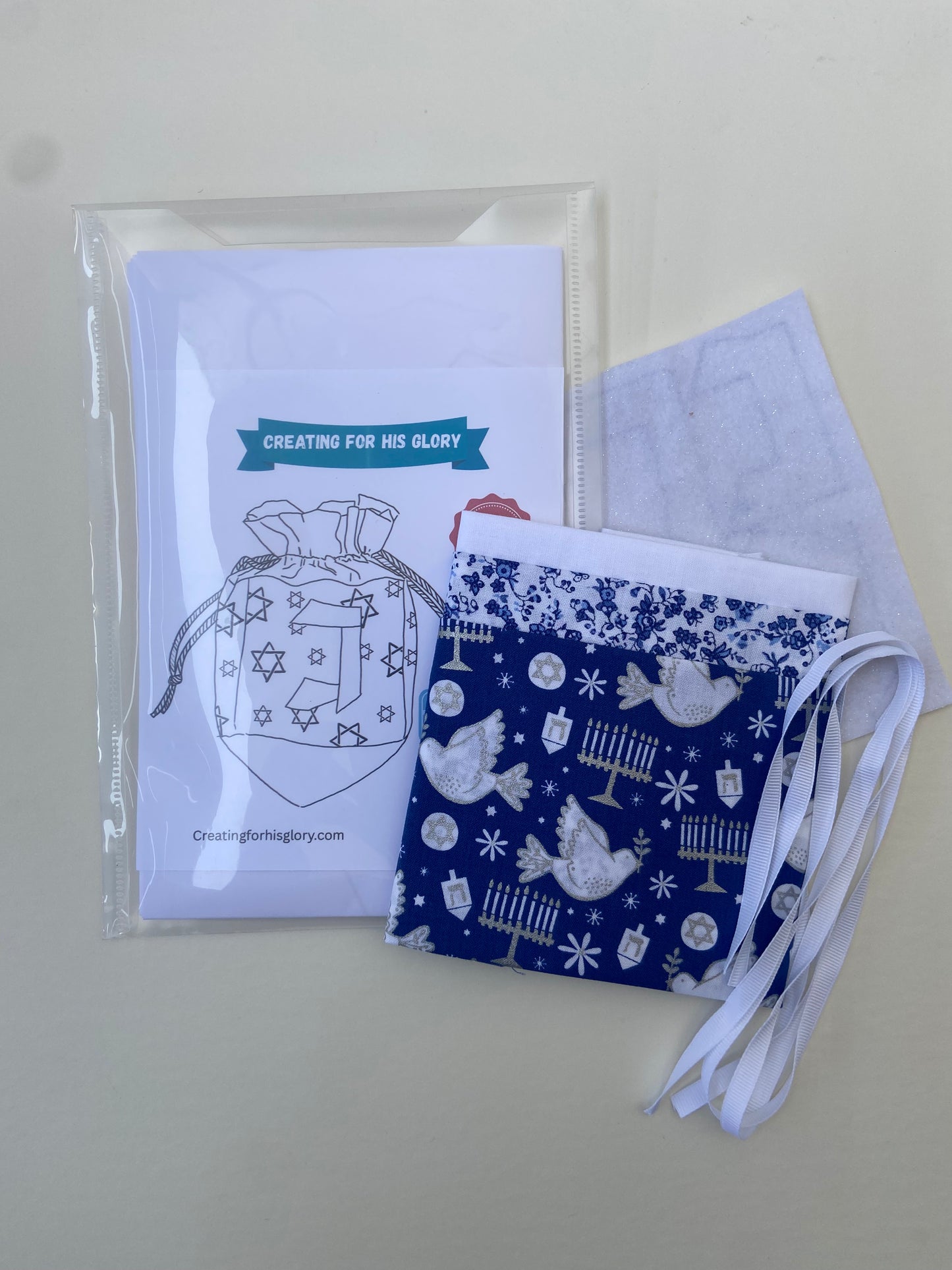 Sewing Kit - Dreidel Gift Bag