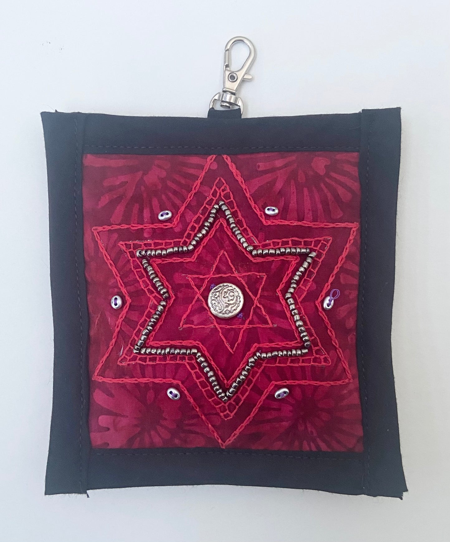 Hand embroidered Coin Purse Key chaing
