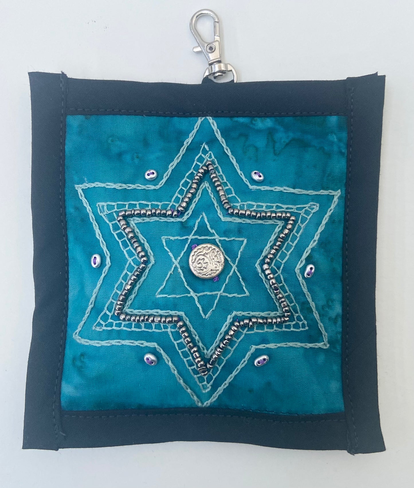 Hand embroidered Coin Purse Key chaing