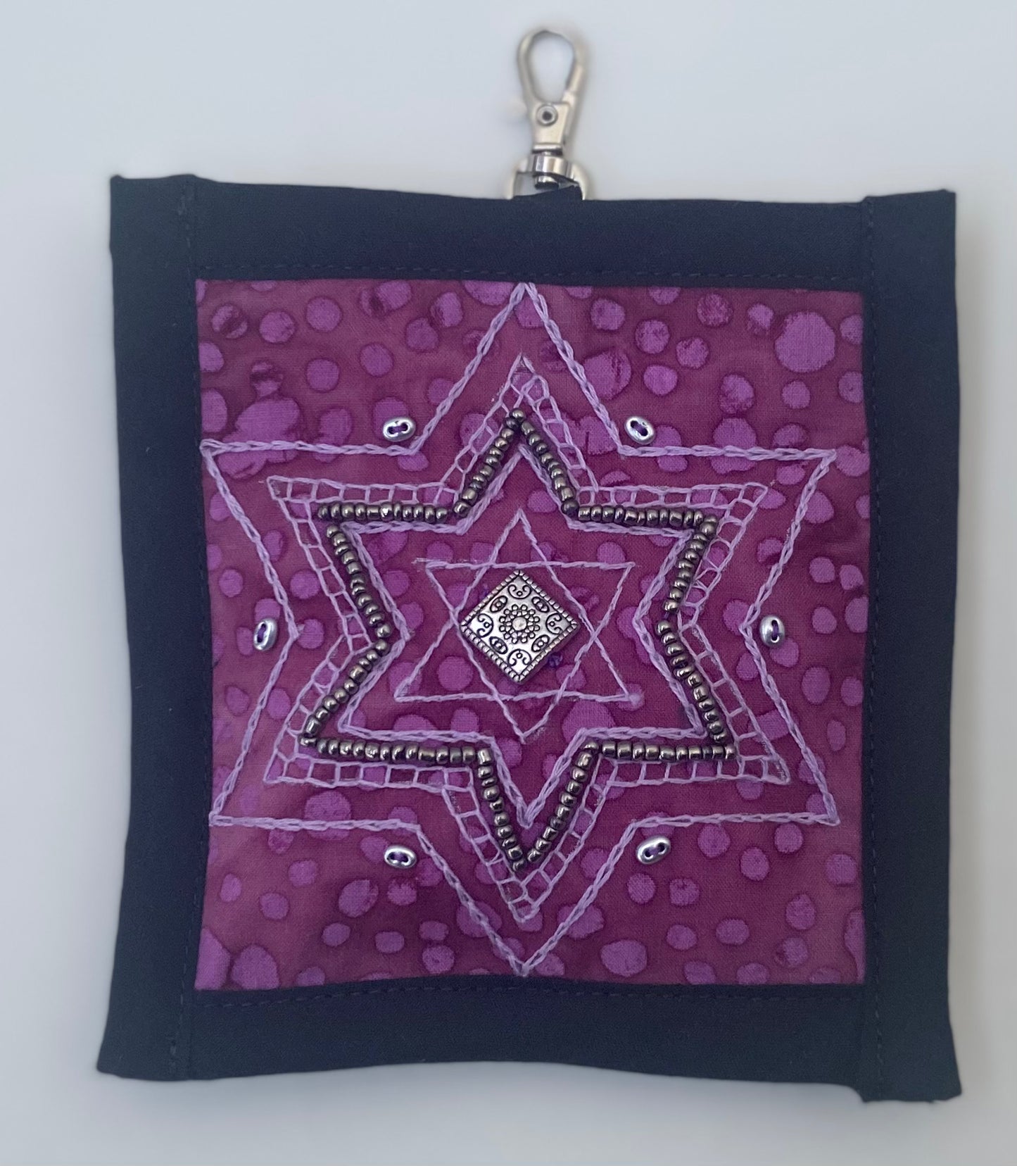 Hand embroidered Coin Purse Key chaing