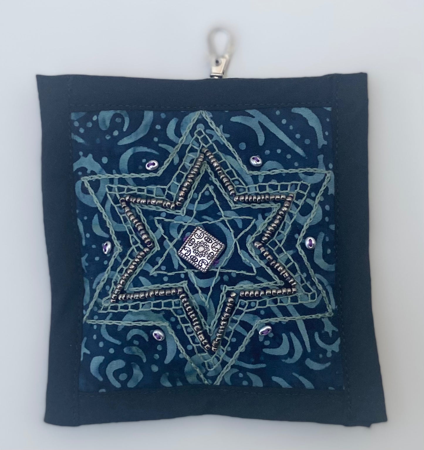 Hand embroidered Coin Purse Key chaing