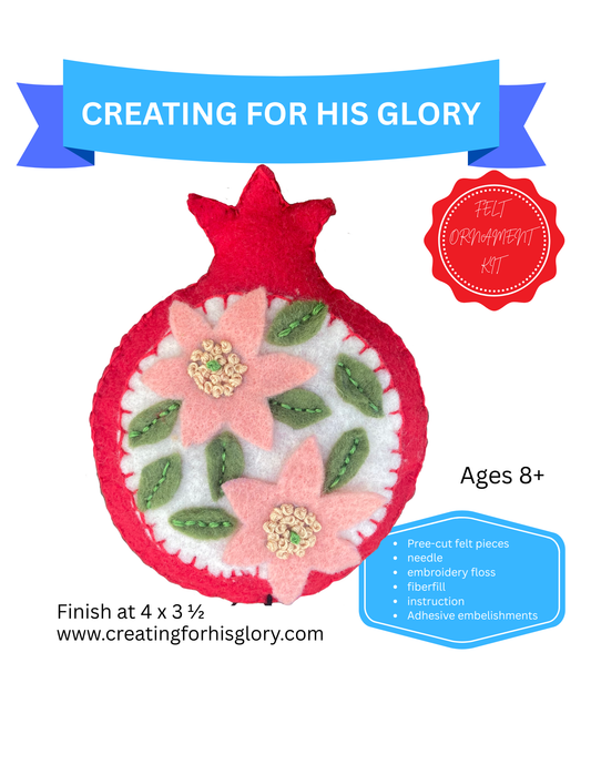 Felt Ornament Kit - Pomegranate